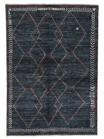  Berber Style Tappeto 138X196 Di Lana Nero Piccolo Carpetvista
