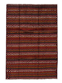  210X310 Belutsch Teppich Schwarz/Dunkelrot Afghanistan Carpetvista