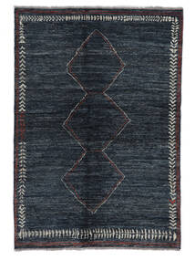  140X199 Contemporary Design Rug Black Afghanistan Carpetvista