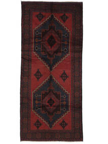 137X300 Belutsch Teppich Orientalischer Läufer Schwarz/Dunkelrot (Wolle, Afghanistan) Carpetvista