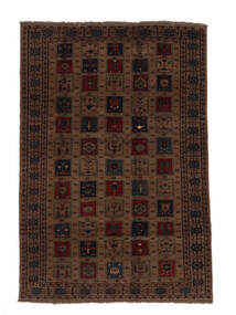  Orientalischer Belutsch Teppich 195X293 Schwarz/Braun Wolle, Afghanistan Carpetvista
