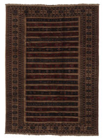  Oriental Baluch Rug 210X284 Black/Brown Wool, Afghanistan Carpetvista