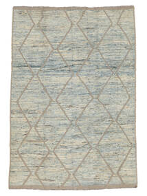 199X284 絨毯 Berber スタイル モダン グリーン/グレー (ウール, アフガニスタン) Carpetvista