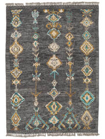  Moroccan Berber - Afghanistan 186X259 ウール 絨毯 ブラック/ダークグレー Carpetvista