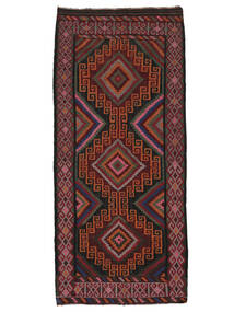 162X362 絨毯 アフガン ヴィンテージ キリム オリエンタル 廊下 カーペット ブラック/ダークレッド (ウール, アフガニスタン) Carpetvista