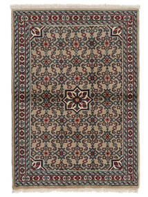 絨毯 ホセイナバード 101X142 ブラック/茶色 (ウール, ペルシャ/イラン)