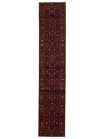 絨毯 オリエンタル ホセイナバード 82X412 廊下 カーペット ブラック (ウール, ペルシャ/イラン)
