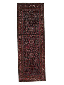 109X318 Alfombra Hamadan Oriental De Pasillo Negro/Rojo Oscuro (Lana, Persia/Irán) Carpetvista
