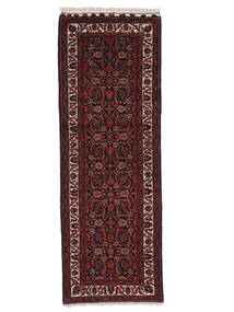 103X296 Tappeto Hamadan Orientale Passatoie Nero/Rosso Scuro (Lana, Persia/Iran) Carpetvista