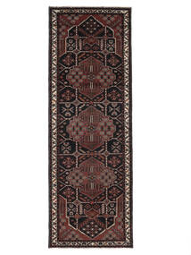 106X310 絨毯 ハマダン オリエンタル 廊下 カーペット ブラック/茶色 (ウール, ペルシャ/イラン) Carpetvista