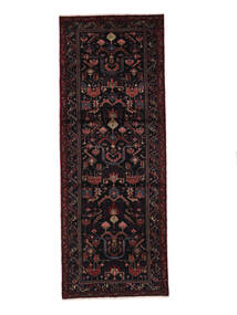 Persischer Hamadan Teppich 113X304 Läufer Schwarz (Wolle, Persien/Iran)