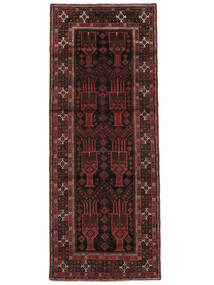119X302 絨毯 オリエンタル バルーチ Fine 廊下 カーペット ブラック/ダークレッド (ウール, ペルシャ/イラン) Carpetvista