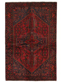 135X206 Tapis Hamadan D'orient Noir/Rouge Foncé (Laine, Perse/Iran) Carpetvista