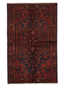 Tapete Oriental Hamadã 127X203 Preto/Vermelho Escuro (Lã, Pérsia/Irão)