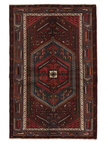  Orientalsk Hamadan Teppe 129X197 Svart/Mørk Rød Ull, Persia/Iran Carpetvista