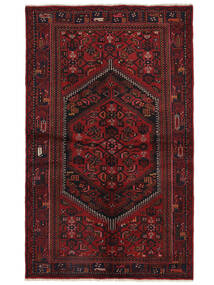 136X220 Tapete Oriental Hamadã Preto/Vermelho Escuro (Lã, Pérsia/Irão) Carpetvista