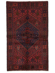 Orientalsk Hamadan Teppe 128X214 Svart/Mørk Rød (Ull, Persia/Iran)
