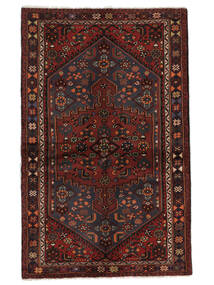  Orientalisk Hamadan Matta 124X197 Svart/Mörkröd Ull, Persien/Iran Carpetvista