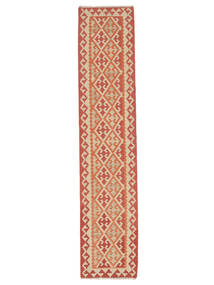 82X392 Dywan Kilim Fars Orientalny Chodnikowy Czerwony/Pomarańczowy (Wełna, Persja/Iran) Carpetvista