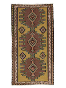  Orientalischer Kelim Vintage Teppich 108X207 Braun/Schwarz Wolle, Persien/Iran Carpetvista