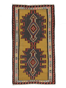108X200 Kelim Vintage Teppich Orientalischer Schwarz/Braun (Wolle, Persien/Iran) Carpetvista