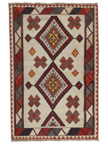 144X216 絨毯 オリエンタル キリム ヴィンテージ オレンジ/ブラック (ウール, ペルシャ/イラン) Carpetvista