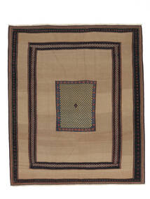  Persian Kilim Vintage Rug 254X297 Brown/Black Carpetvista
