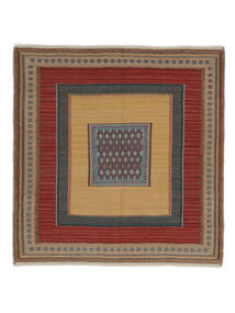  Kilim Vintage Rug 126X131 Vintage Persian Wool Brown/Dark Red Small Carpetvista