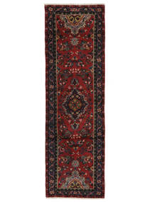 80X262 Mehraban Orientalisk Hallmatta Svart/Mörkröd (Ull, Persien/Iran) Carpetvista