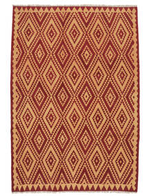  Oriental Kilim Fars Rug 212X306 Dark Red/Orange Wool, Persia/Iran Carpetvista