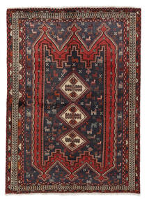  Afshar Rug 155X214 Persian Wool Black/Dark Red Small Carpetvista