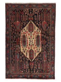  Afshar Rug 147X221 Persian Wool Black/Dark Red Small Carpetvista