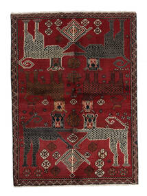 Tapete Oriental Lori 137X189 Preto/Vermelho Escuro (Lã, Pérsia/Irão)