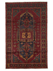 絨毯 ロリ 160X253 黒/深紅色の (ウール, ペルシャ/イラン)
