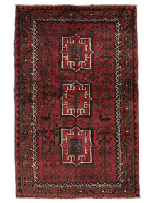  Orientalsk Shiraz Tæppe 135X205 Sort/Mørkerød Uld, Persien/Iran Carpetvista