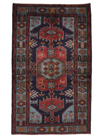 133X220 Alfombra Oriental Hamadan Negro/Rojo Oscuro (Lana, Persia/Irán) Carpetvista
