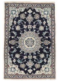  Orientalsk Nain Tæppe 85X132 Sort/Mørkegrå Uld, Persien/Iran Carpetvista