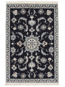95X145 絨毯 ナイン オリエンタル ブラック/ダークグレー (ウール, ペルシャ/イラン) Carpetvista
