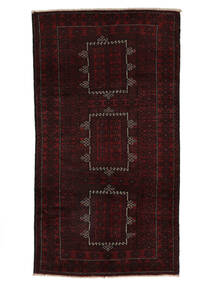 絨毯 バルーチ 100X190 ブラック (ウール, ペルシャ/イラン)