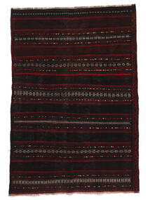  Afghan Vintage Kilim Tappeto 155X226 Vintage Di Lana Nero Piccolo Carpetvista