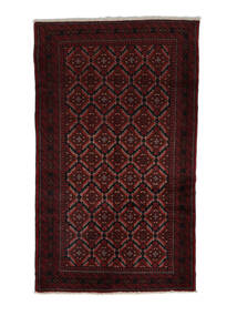  Persischer Belutsch Teppich 108X182 Schwarz/Dunkelrot (Wolle, Persien/Iran)