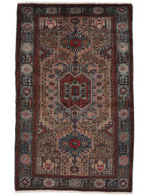  Persischer Hamadan Teppich 130X212 Schwarz/Braun (Wolle, Persien/Iran)