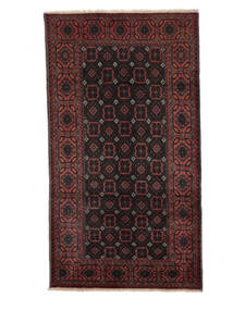 Tapete Balúchi 103X188 Preto/Vermelho Escuro (Lã, Pérsia/Irão)