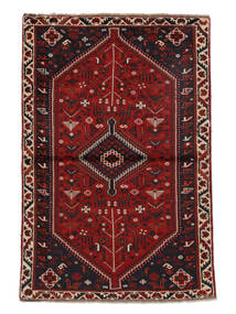 Tappeto Orientale Shiraz 109X165 Nero/Rosso Scuro (Lana, Persia/Iran)