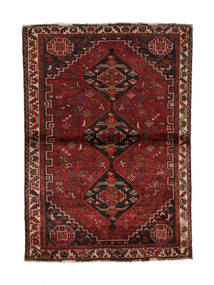 絨毯 ペルシャ シラーズ 113X160 ブラック/ダークレッド (ウール, ペルシャ/イラン)