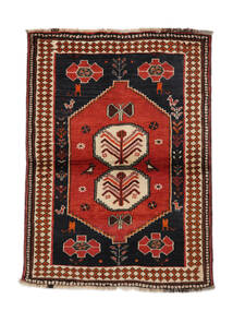 Ghashghai Teppe 103X145 Svart/Mørk Rød Ull, Persia/Iran Carpetvista