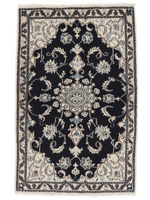 90X143 絨毯 ナイン オリエンタル ブラック/ベージュ (ウール, ペルシャ/イラン) Carpetvista