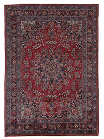  247X350 Mashad Teppe Svart/Mørk Rød Persia/Iran Carpetvista