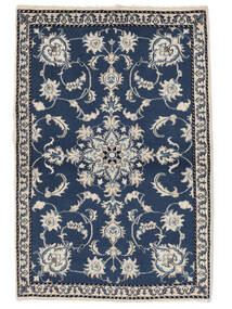 90X140 絨毯 ナイン オリエンタル ブラック/ダークグレー (ウール, ペルシャ/イラン) Carpetvista