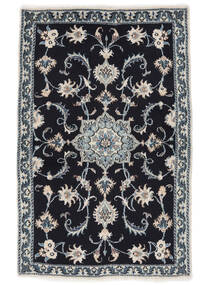 87X140 Nain Rug Oriental Black/Dark Grey (Wool, Persia/Iran) Carpetvista